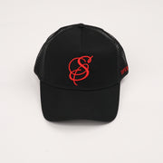 S Trucker Cap - Black & Red