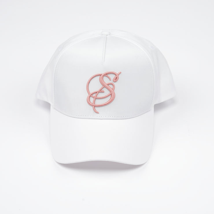 S Poly Baseball Cap - White