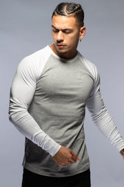 Grey/White Long Sleeve T-Shirt 